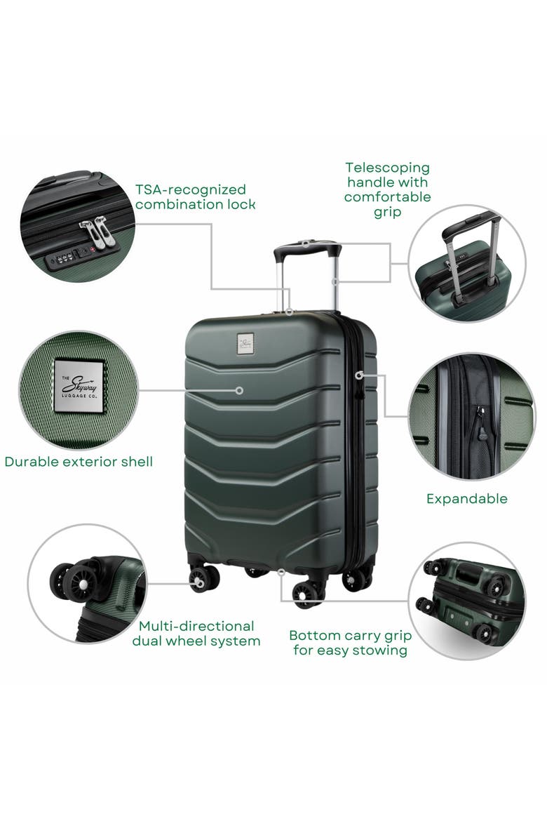 Silverton Hardside Expandable 28" Large Checked Luggage, Alternate, color, Thyme