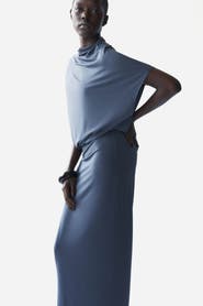 H&M Draped Asymmetric Dress