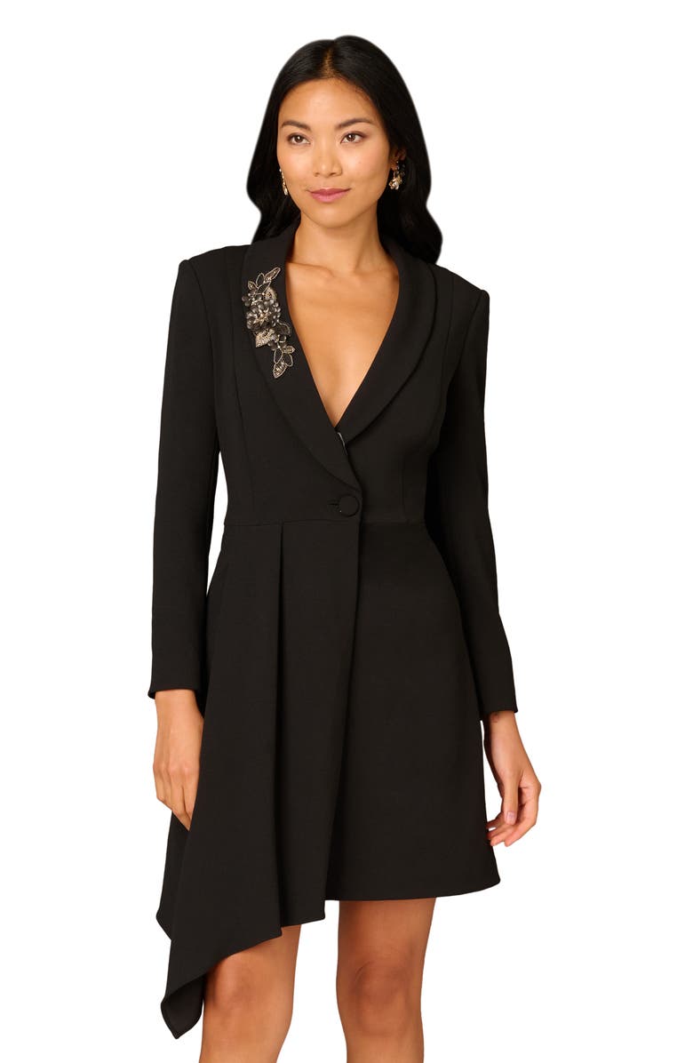 Aidan Mattox by Adrianna Papell Embellished Stretch Crepe Blazer Dress, Alternate, color, 