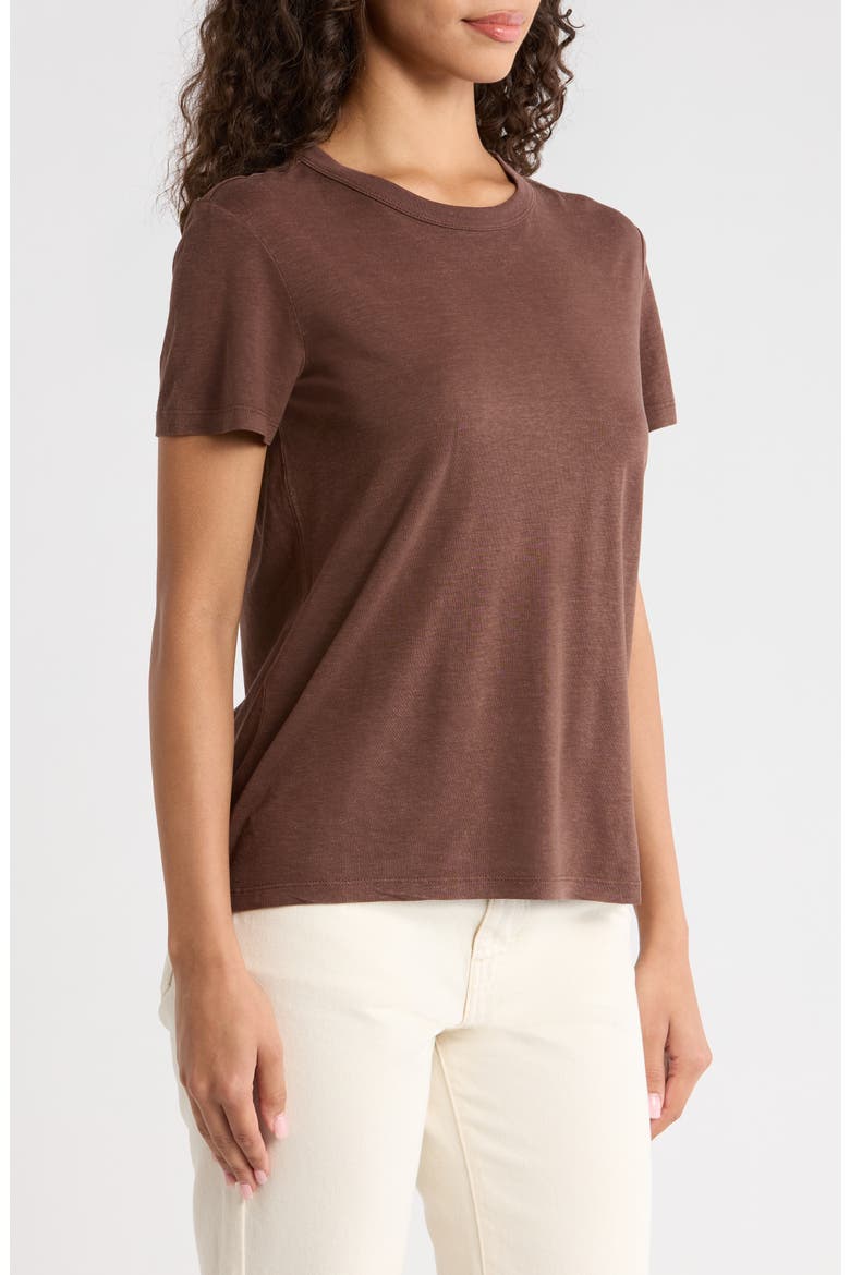 Tried and True Hemp & Cotton Crewneck T-Shirt, Alternate, color, SHAVED CHOCOLATE