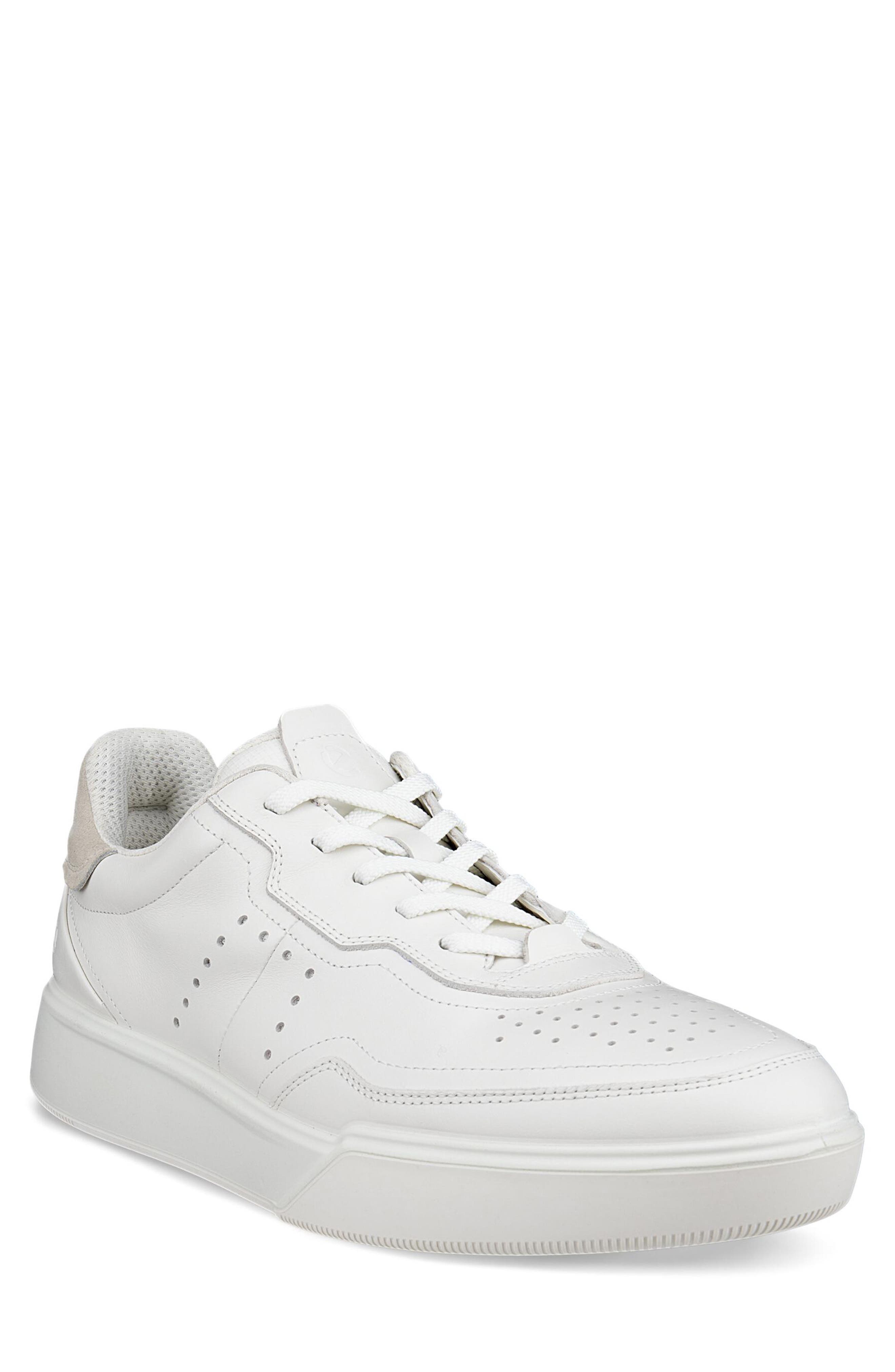 ECCO Street Court Sneaker, Main, color, White/ Shadow White