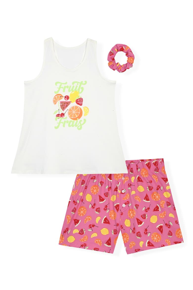 Kids' Yummy 2-Piece Pajamas & Scrunchie Set, Main, color, PINK