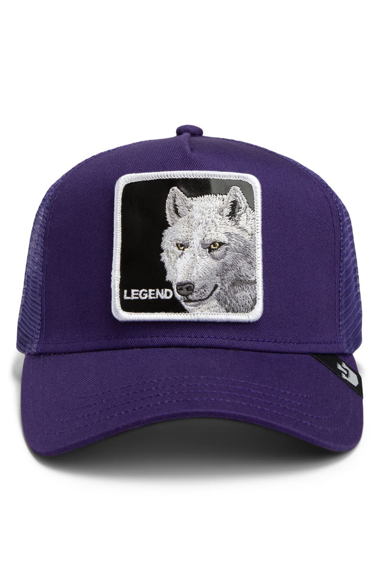 Goorin Bros. Legendary Wolf Trucker Hat, Alternate, color, Purple