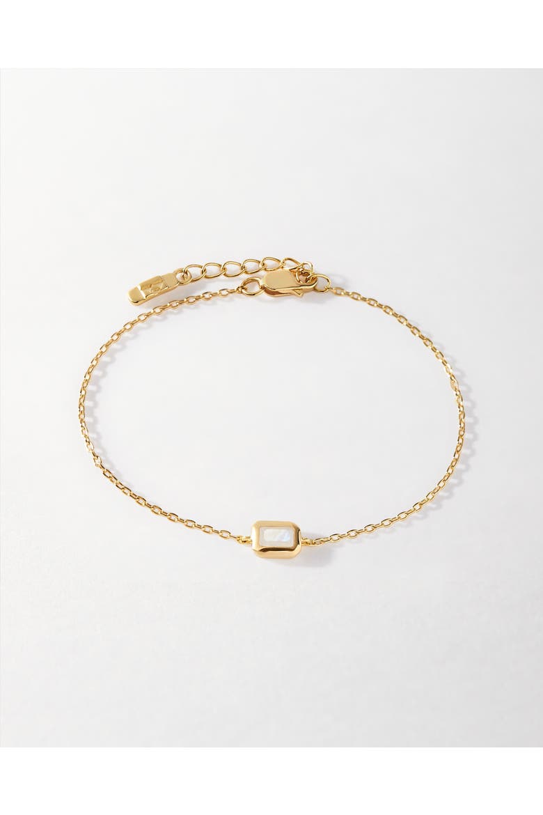 Deco Birthstone Bracelet, Alternate, color, Moonstone (June)