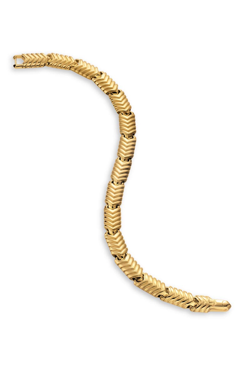 Chevron Link Bracelet in 18K Yellow Gold, Alternate, color, GOLD
