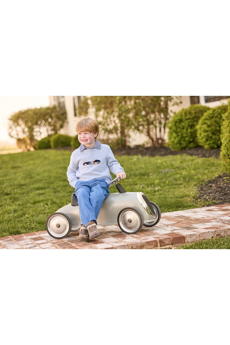 Kids' Striped Long Sleeve Polo, Alternate, color, Navy Stripe