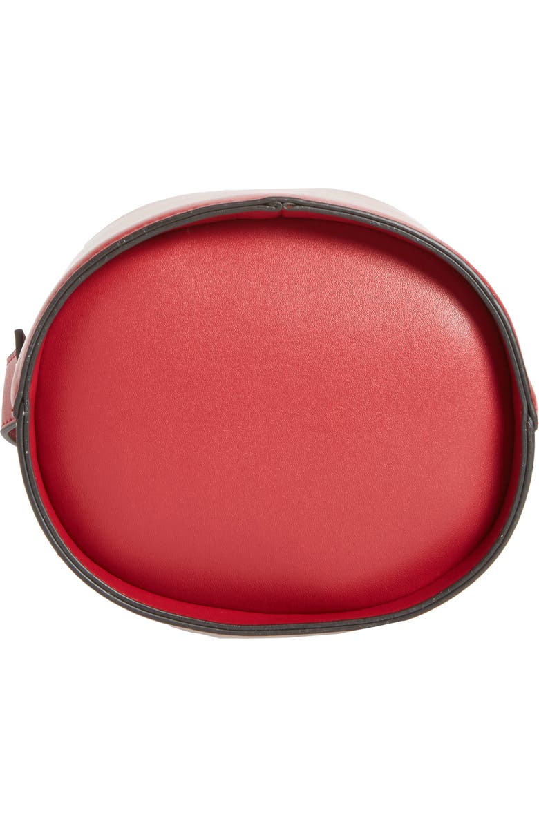 Topshop Cherry True Faux Leather Bucket Bag, Alternate, color,