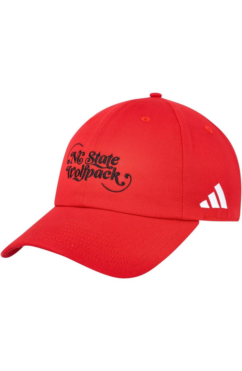 adidas Men's adidas Red NC State Wolfpack Slouch Adjustable Hat, Main, color, Red