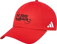 adidas Men's adidas Red NC State Wolfpack Slouch Adjustable Hat
