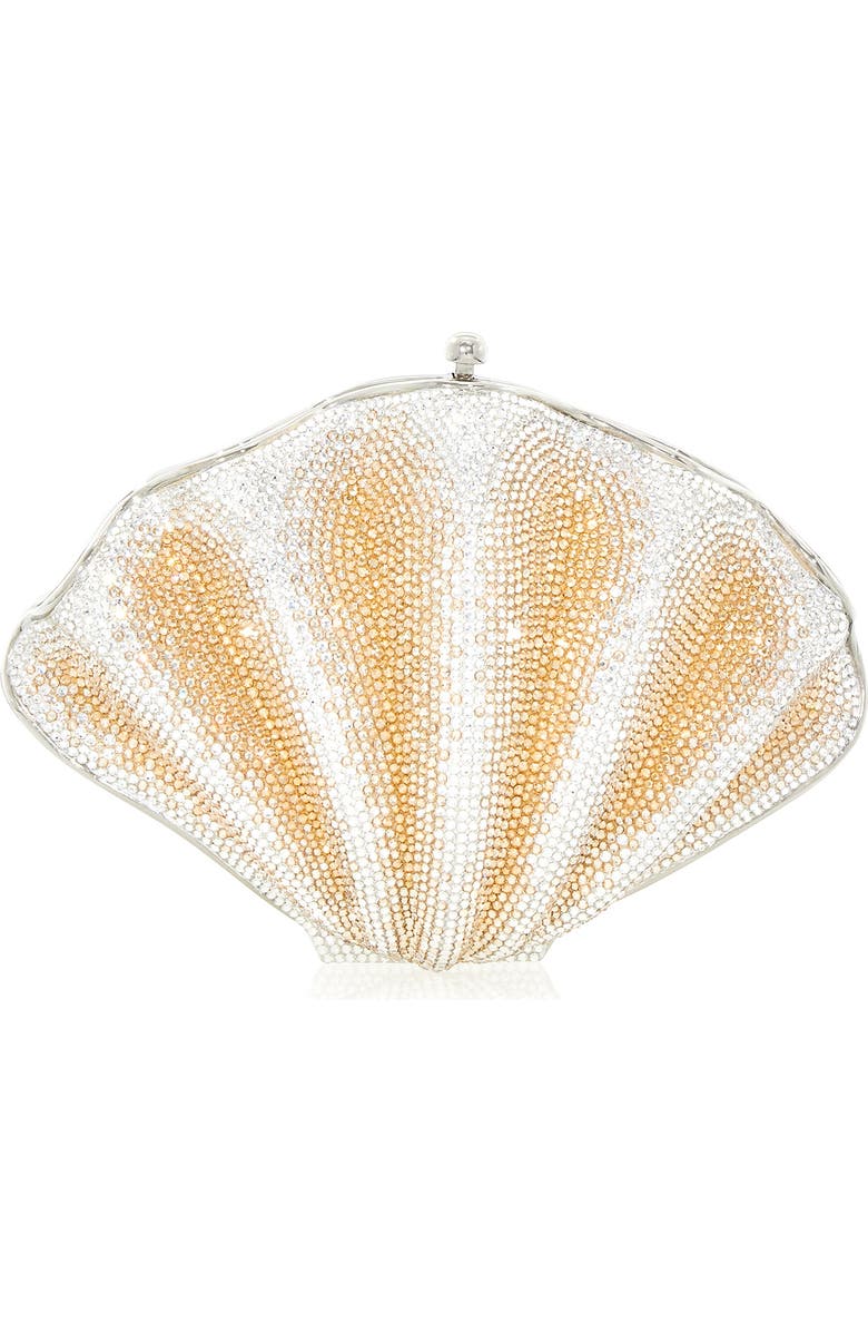 JUDITH LEIBER COUTURE Judith Leiber Scallop Clam Shell Clutch, Main, color,