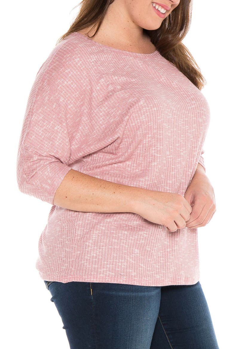Marble Knit Dolman Top, Alternate, color, MAUVE