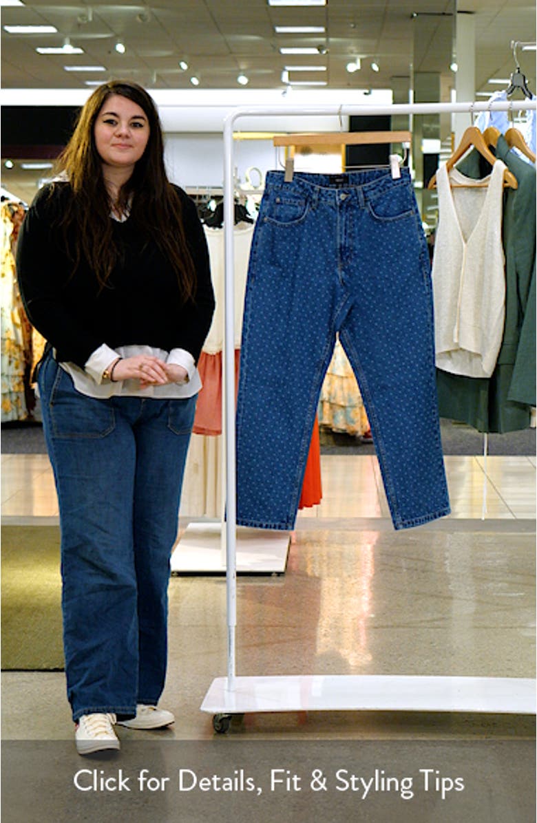 Polka Dot Straight Leg Jeans, sales video thumbnail