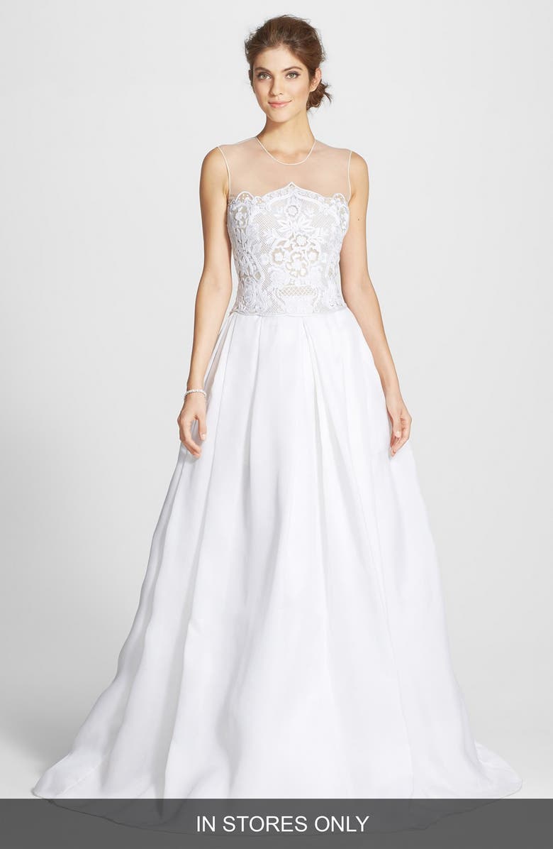 Naeem Khan Lisbon Silk Gazar Ballgown, Main, color,