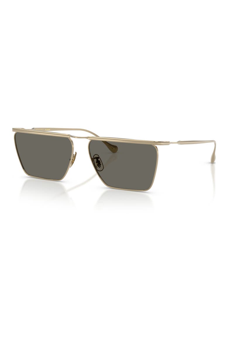 Jil Sander Edition 2 59mm Sunglasses, Alternate, color, GOLD / CARBON GREY