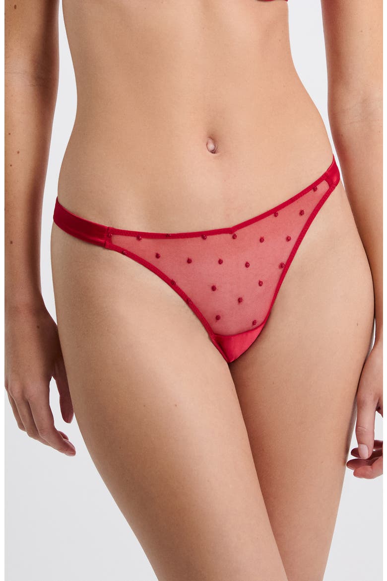 Divine Brazilian Cut Thong, Main, color, RED