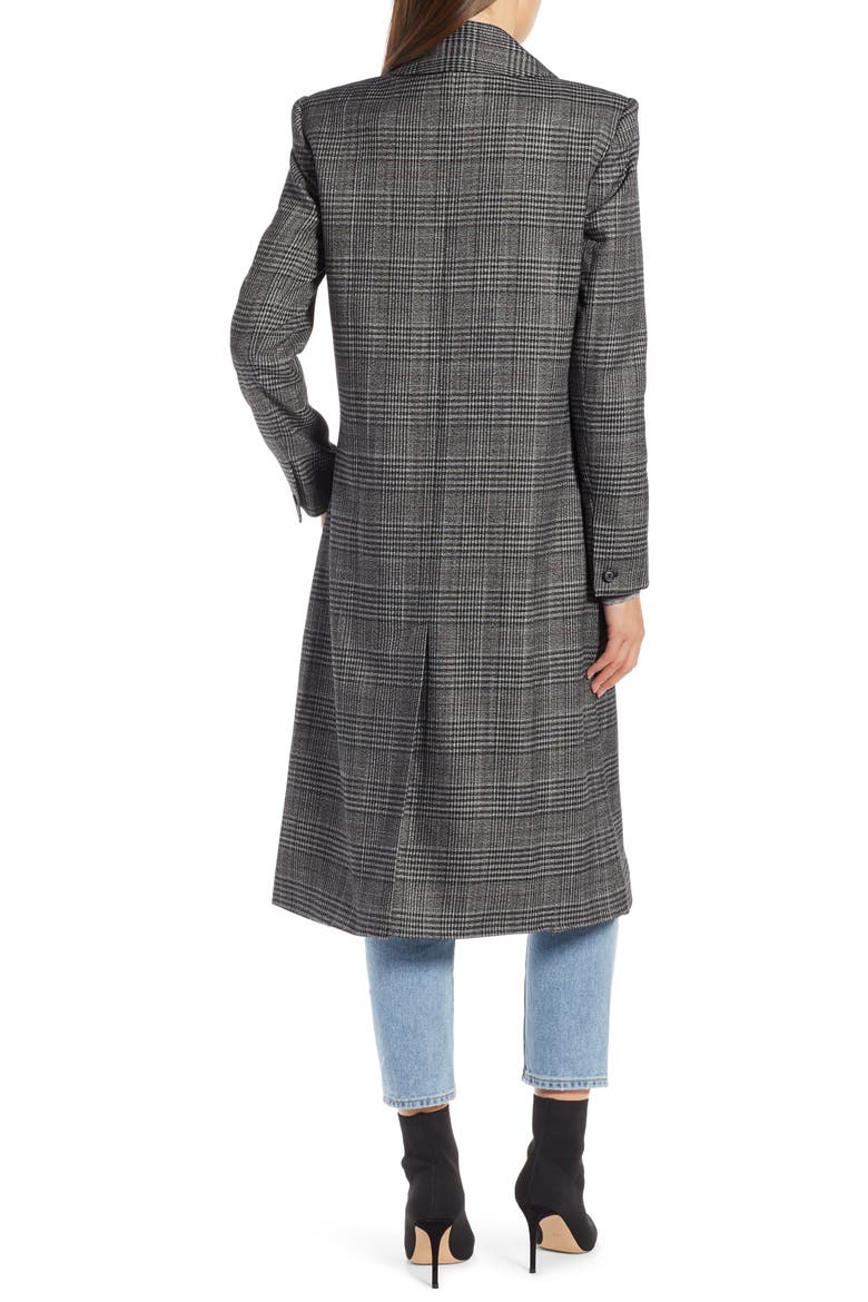 Plaid Topper Coat (Nordstrom Exclusive), Alternate, color, BLACK PLAID