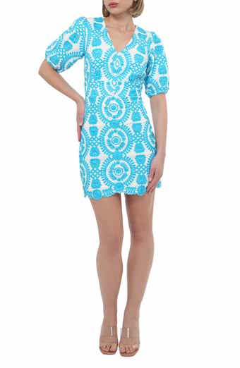 Adelyn Rae Rosemary Eyelet Embroidery Minidress