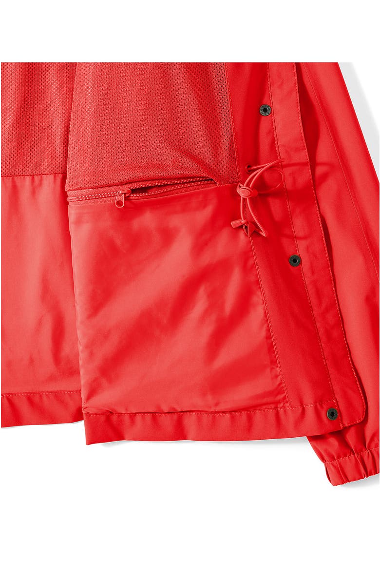 Lands' End Squall Packable Rain Jacket, Alternate, color, Coral Red