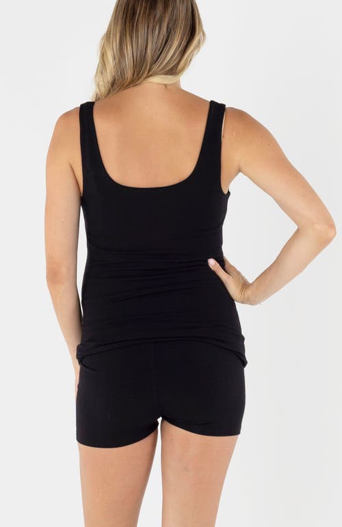 Angel Maternity Maternity Basic Tank Top In Black
