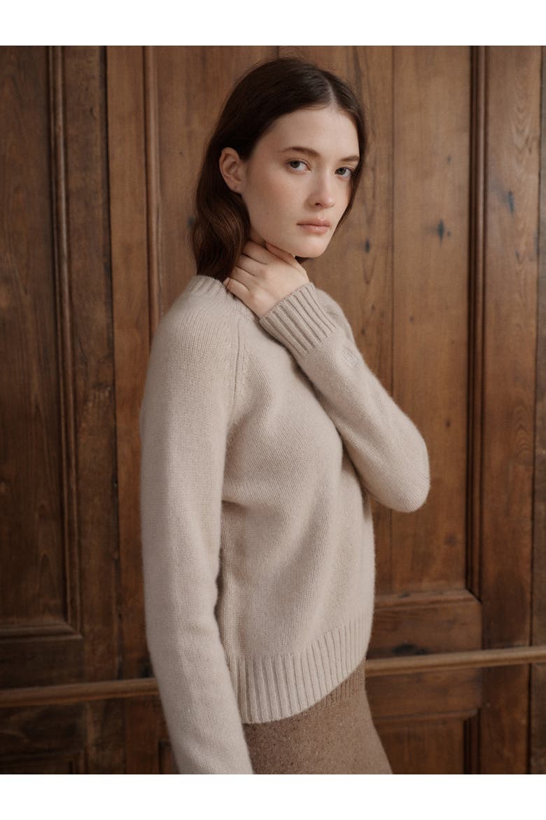 Bruna Cashmere Sweater, Alternate, color, Claystone