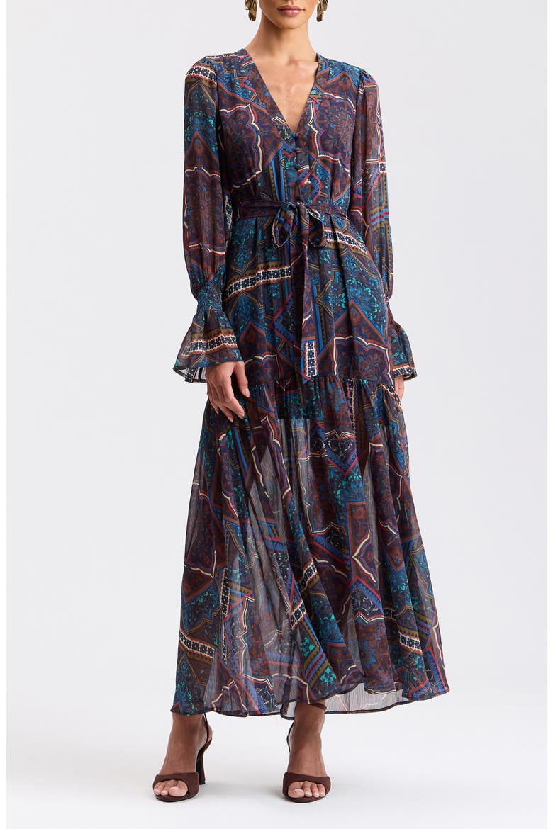 Mix Print Long Sleeve Dress video