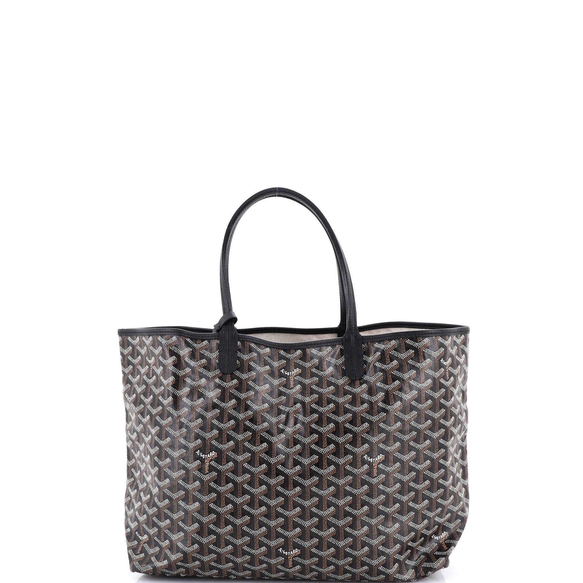 Pre-Owned Goyard Saint Louis Tote Coated Canvas PM, Main, color, Black