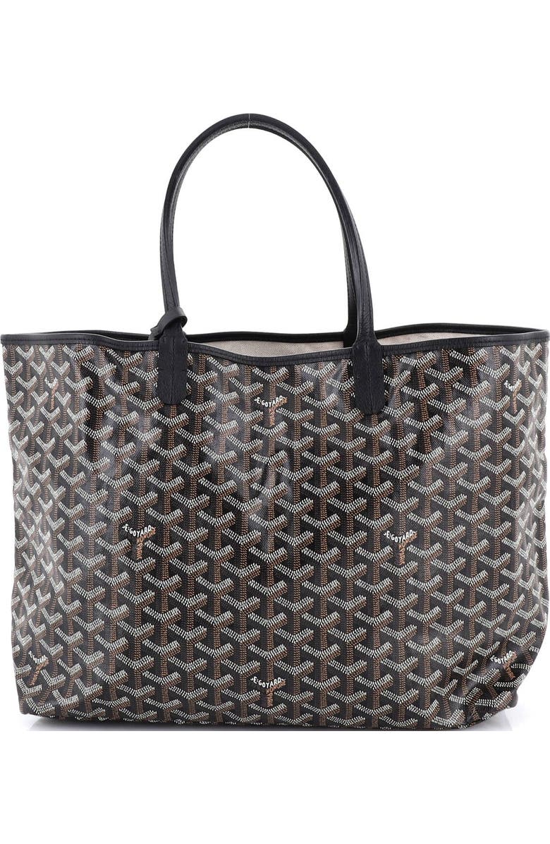 Pre-Owned Goyard Saint Louis Tote Coated Canvas PM, Main, color, Black