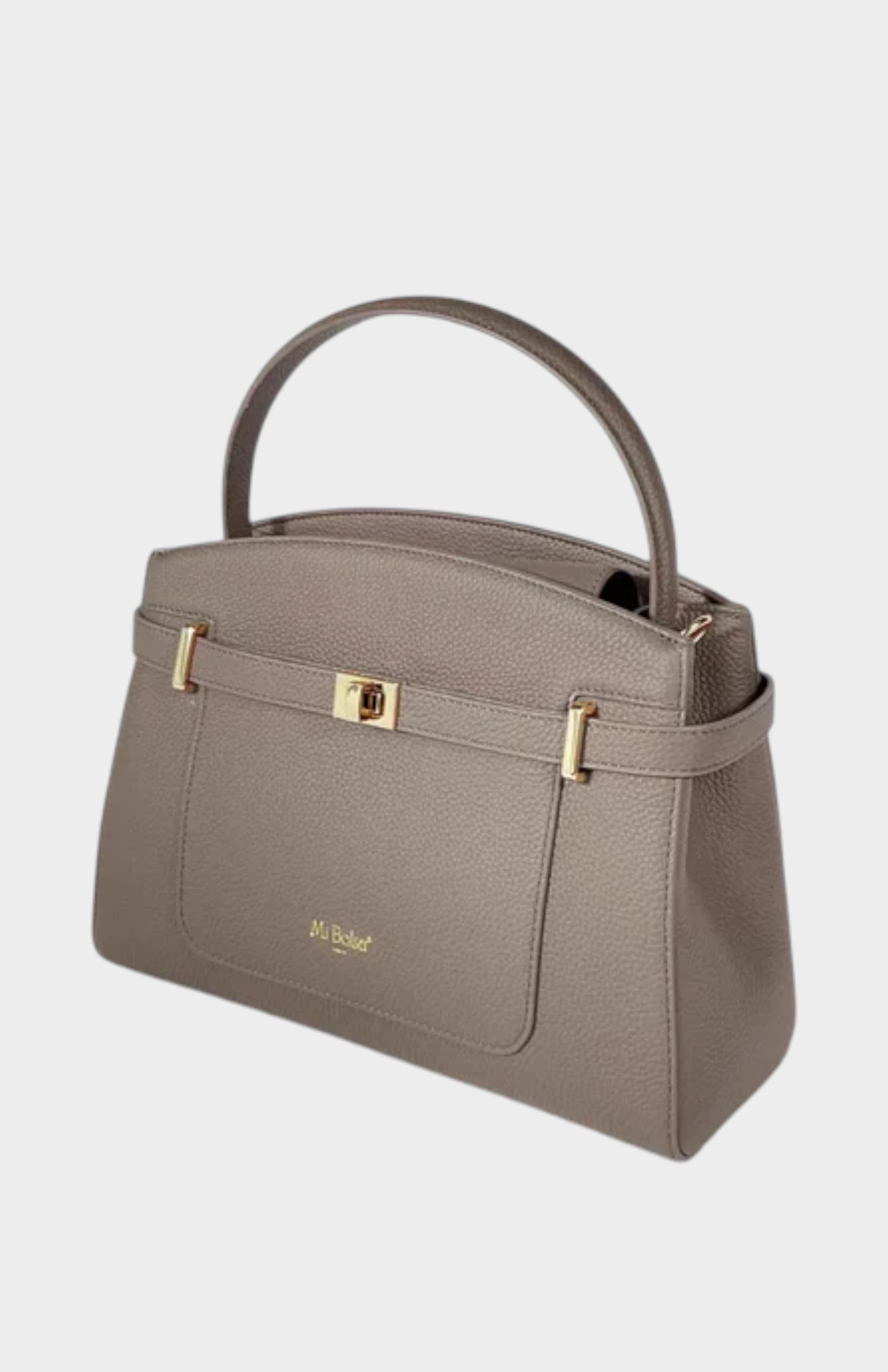 Manhattan Genuine Pebble Leather Top Handle Bag, Alternate, color, Grey