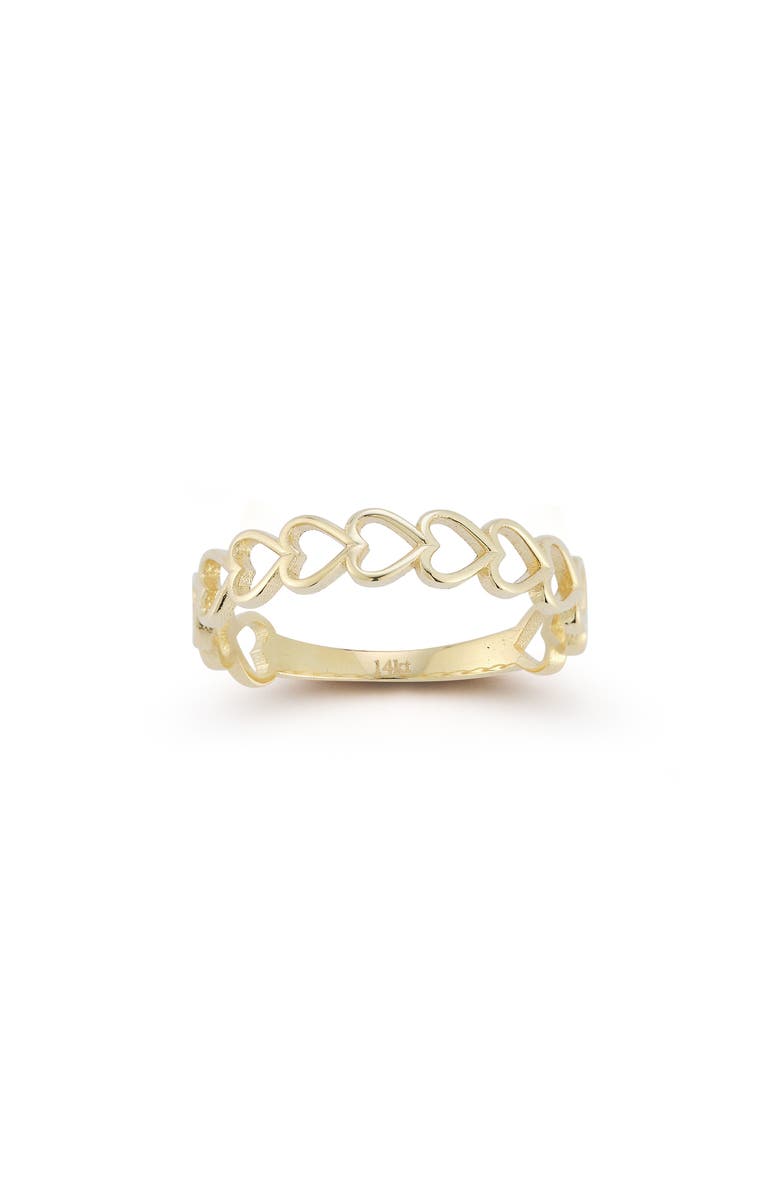 Ember Fine Jewelry Heart Band Ring, Main, color, Gold