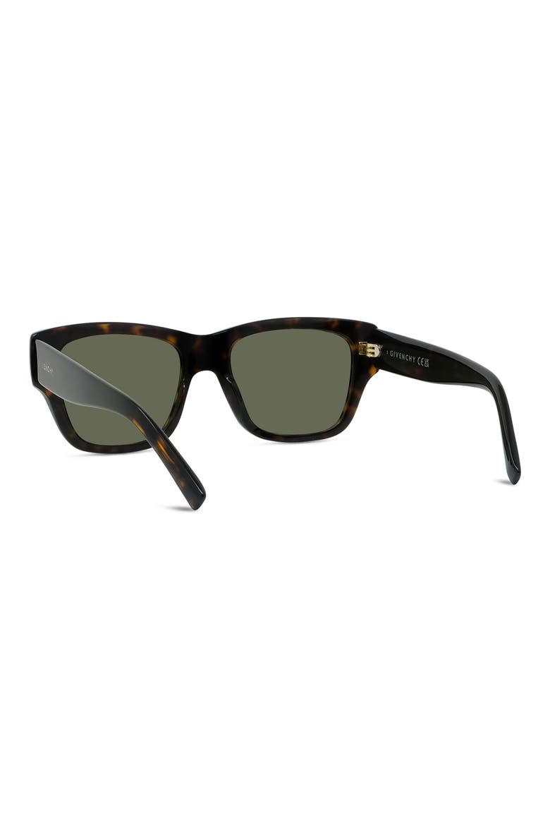 City 53mm Geometric Sunglasses, Alternate, color, DARK HAVANA / GREEN