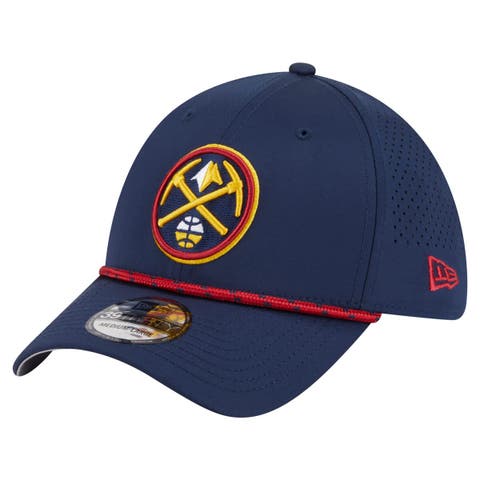 Men's New Era Navy Denver Nuggets Featherweight Poly Rope Flex 39Thirty Hat