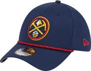 New Era Men's New Era Navy Denver Nuggets Featherweight Poly Rope Flex 39Thirty Hat