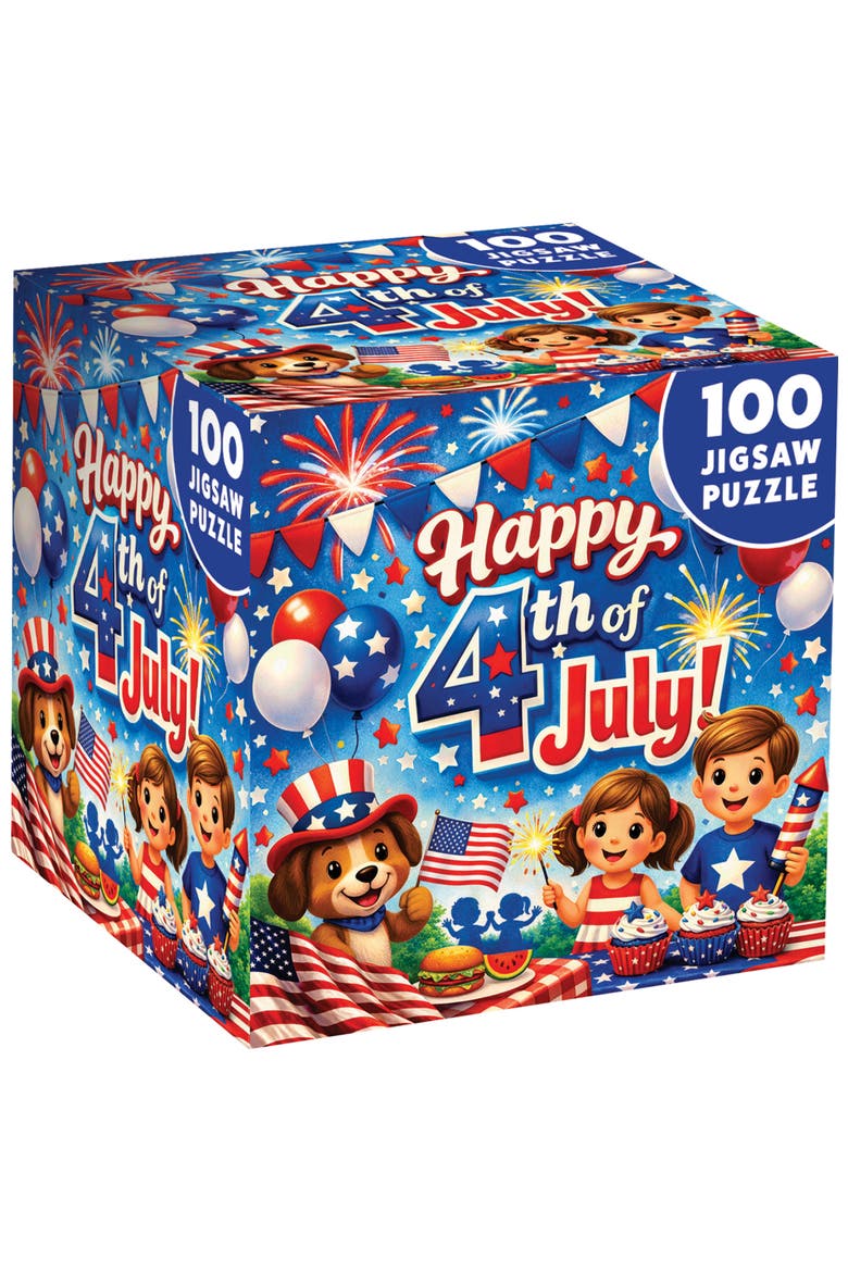 Independence Day 100 Piece Puzzle - 4th of July - 10"x10", Main, color, Multicolor