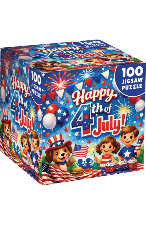 Independence Day 100 Piece Puzzle - 4th of July - 10"x10"