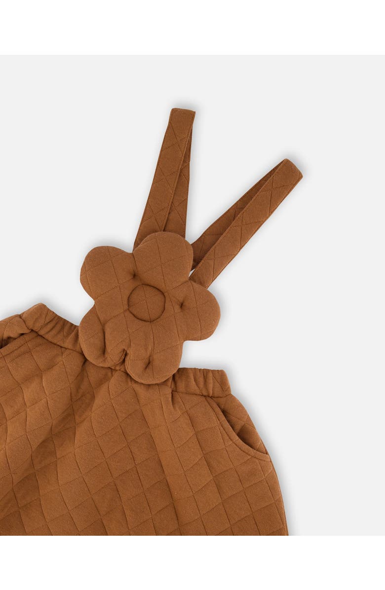 Deux par Deux Quilted Overall Dress, Alternate, color, Mocha