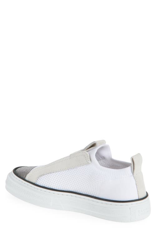 Brunello Cucinelli Sneakers With Iconic Embellishments In C001 Bianco