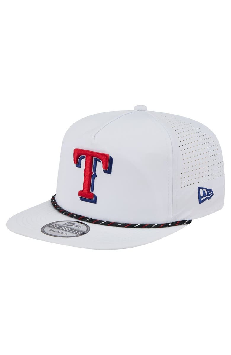 New Era Men's New Era White Texas Rangers Perforated Golfer Snapback Hat, Alternate, color, 
