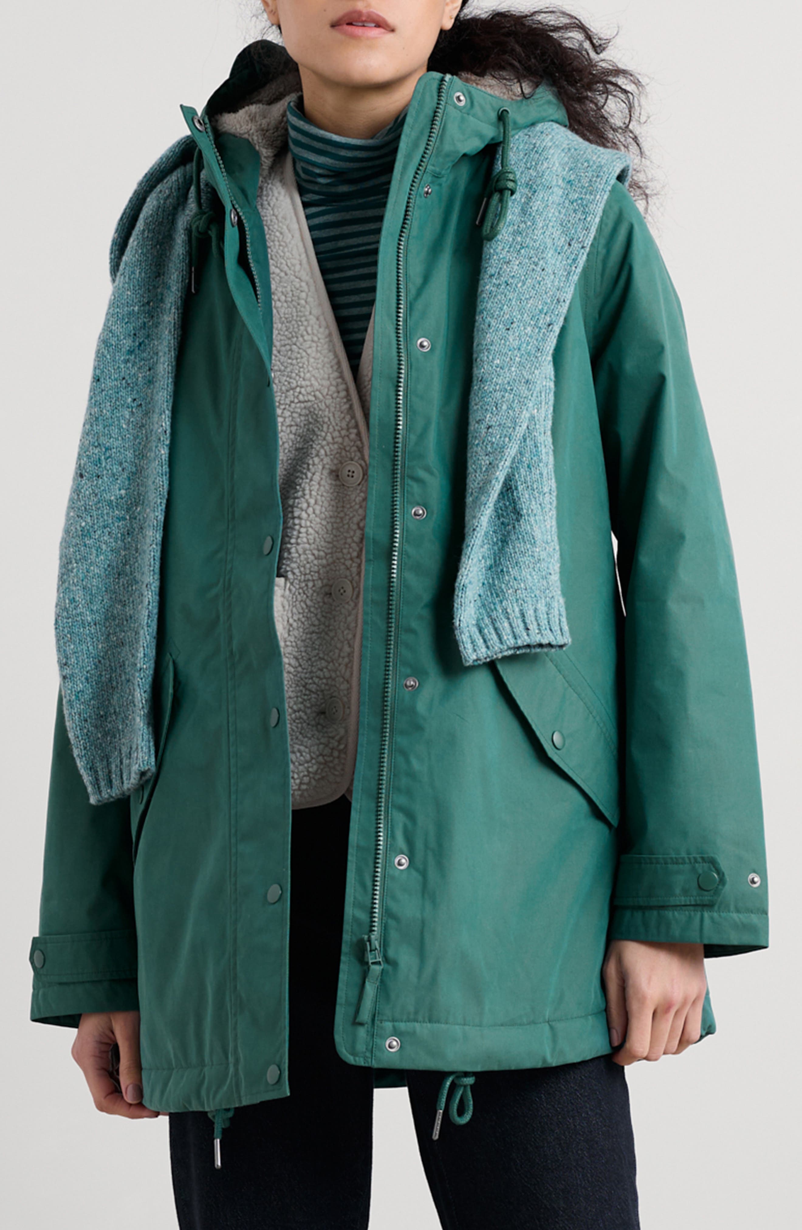 Seasalt Cornwall Porth Nanven Waterproof Organic Cotton Blend Raincoat