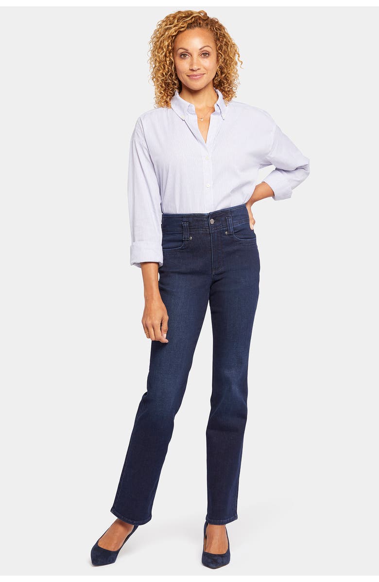 NYDJ Marilyn High Waist Straight Leg Jeans, Alternate, color, Underground