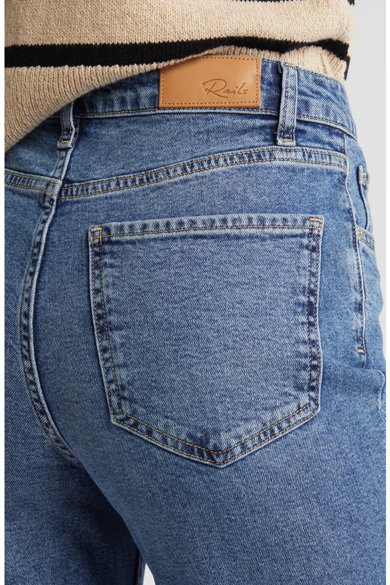 The Topanga High Waist Ankle Straight Leg Jeans, Alternate, color, BLUE STONE