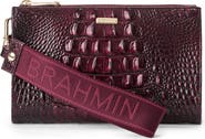Brahmin Adia Croc Embossed Leather Wristlet