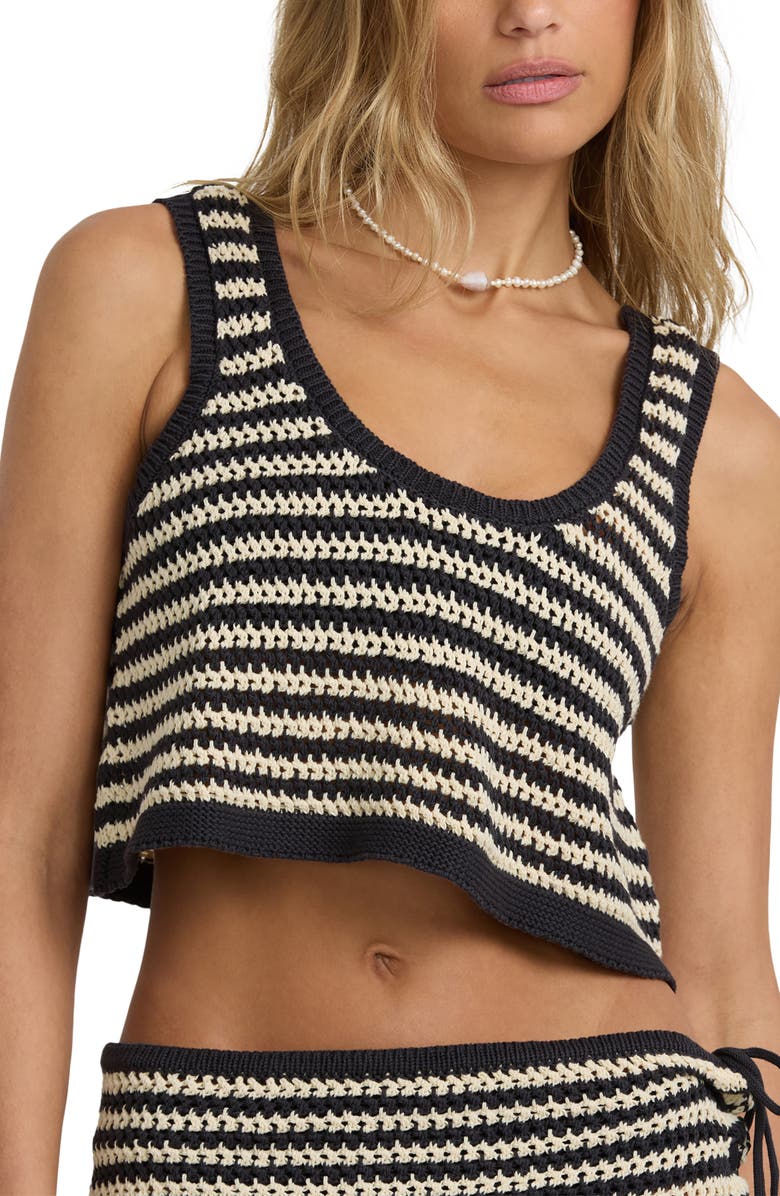 Billabong Laura Flip Tide Cotton Crop Cover-Up Tank, Alternate, color, Blasted Blue