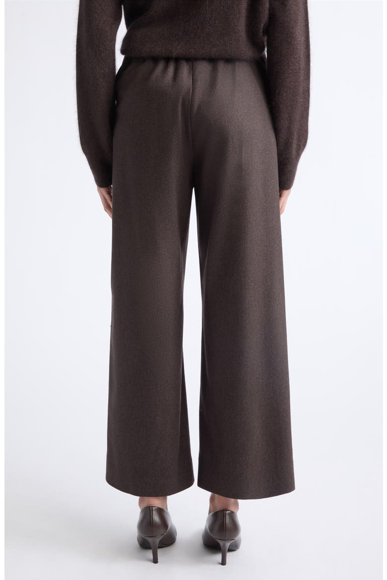 Floria Stretch Virgin Wool Crop Pants, Alternate, color, BROWN