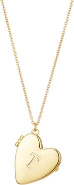 Adornia Initial Heart Locket Pendant Necklace