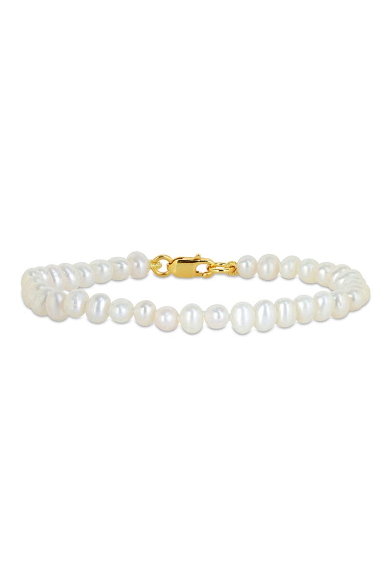 Cultured Freshwater Pearl Bracelet, Main, color, WHITE