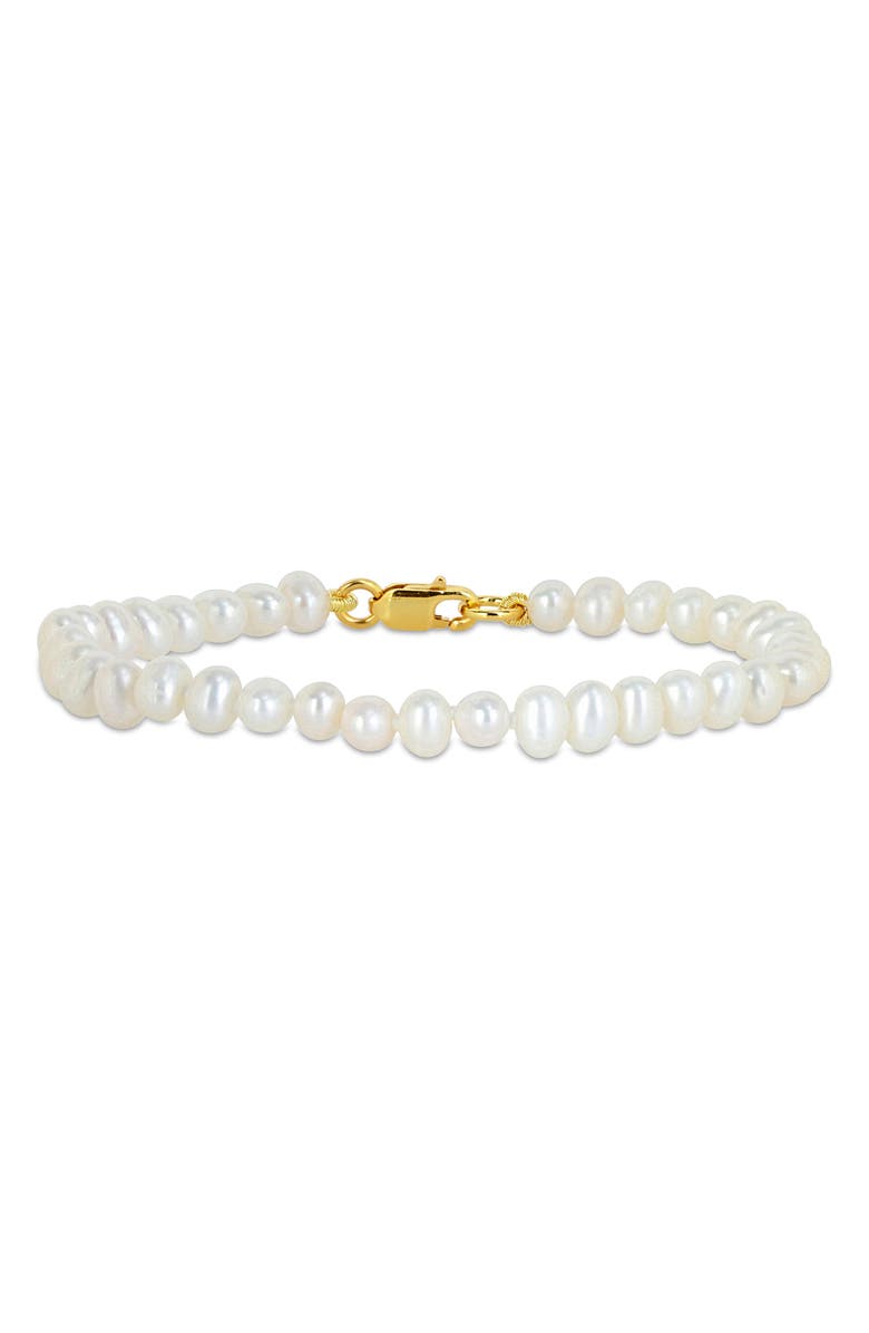 DELMAR Cultured Freshwater Pearl Bracelet, Main, color, White