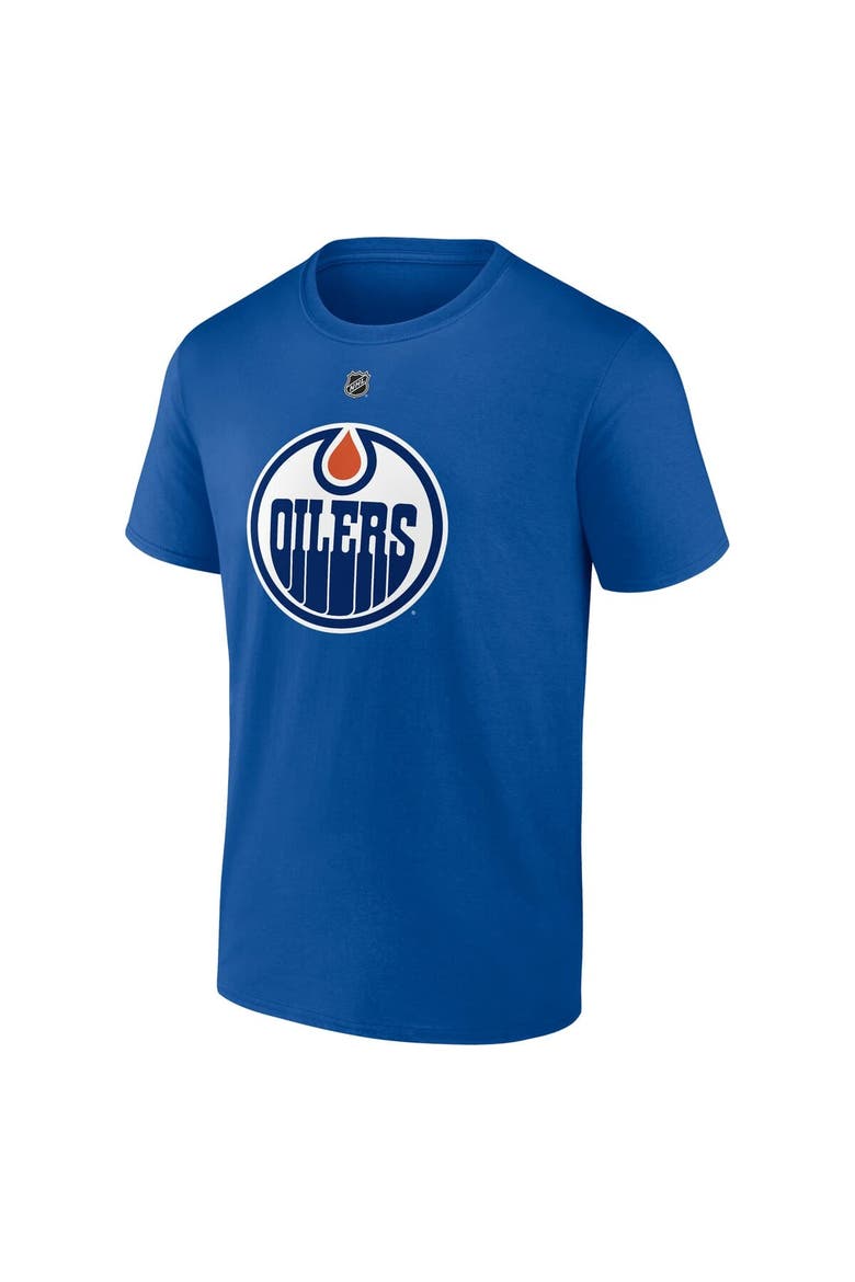 Men's Fanatics Leon Draisaitl Royal Edmonton Oilers Authentic Stack Name & Number T-Shirt, Alternate, color, Royal