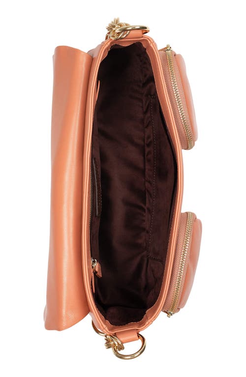 Jeffrey Campbell Night Out Leather Shoulder Bag In Coral