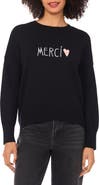 CeCe Merci Heart Cotton Sweater