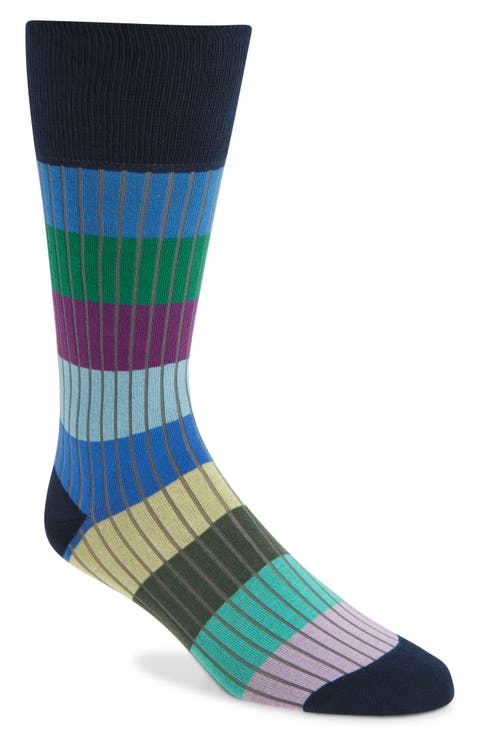 Liam Stripe Cotton Blend Socks